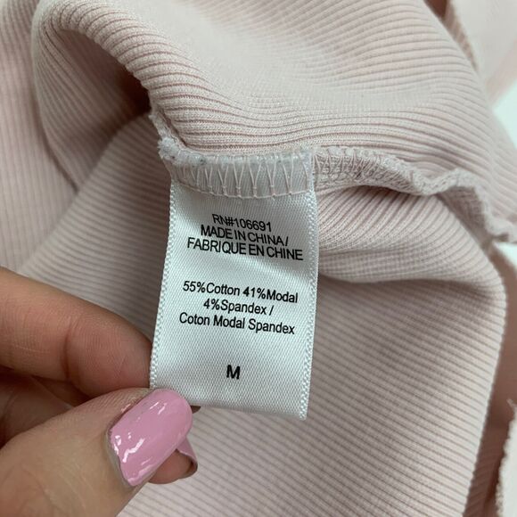 Young Fabulous & Broke Dress Womens M Medium Pink Ribbed Modal Blend Tank Midi - Picture 11 of 13